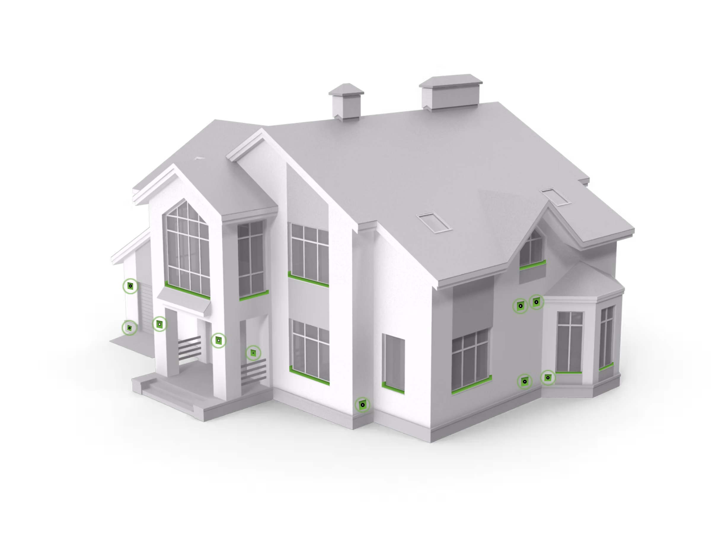 Modern house with energy efficiency features