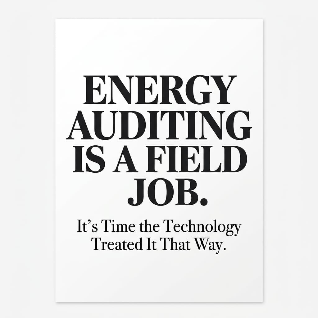 Energy Auditing Is a Field Job. It's Time the Technology Treated It That Way.
